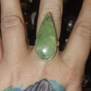 Prenhite Teardrop Shaped Ring Size 8.25